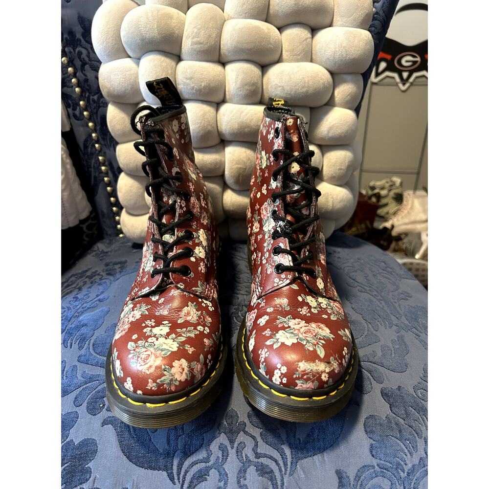 Dr Martens 1460 Burgundy Floral size 8/EU 39 - Picture 9 of 10